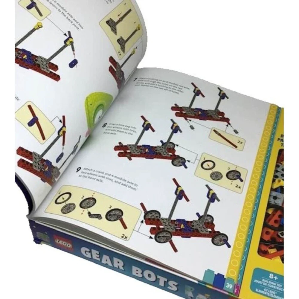 Lego Gear Bots Klutz Models Machines Mechanical Engineering Book Ideas NEW